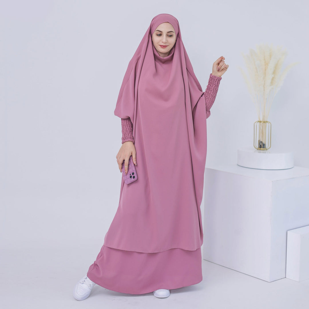 Get trendy with Haya Jilbab Set - Dust - Skirts available at Voilee NY. Grab yours for $74.90 today!