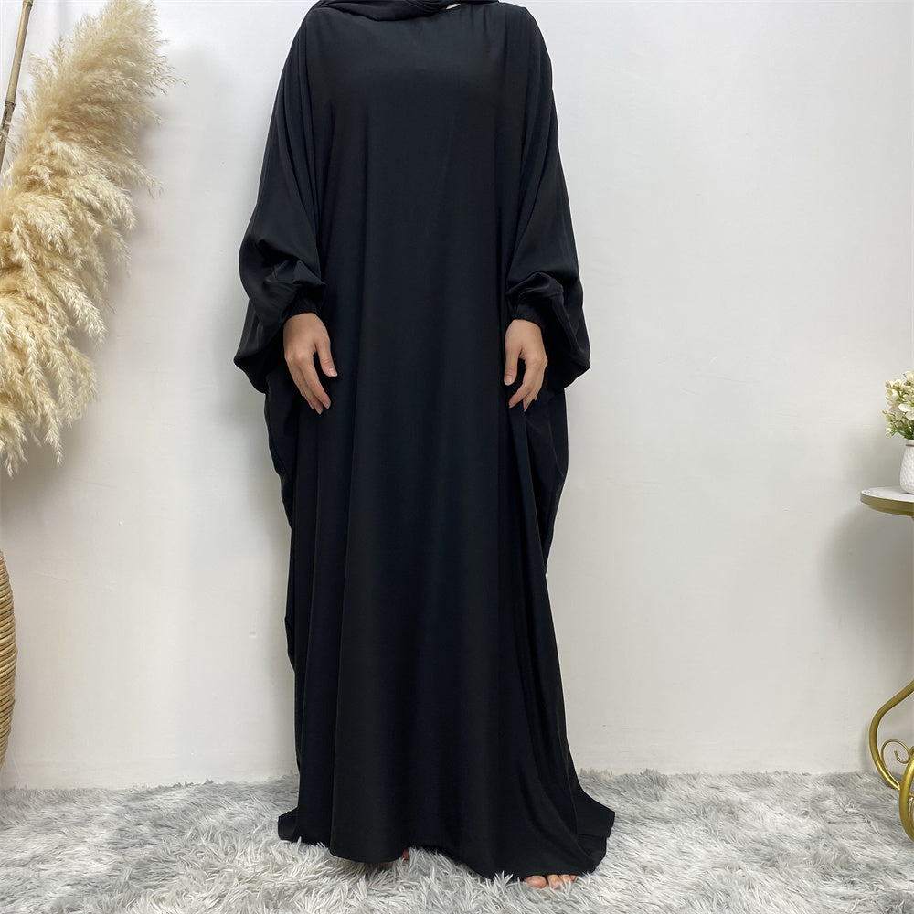 Get trendy with Larissa Butterfly Abaya - Black -  available at Voilee NY. Grab yours for $34.99 today!