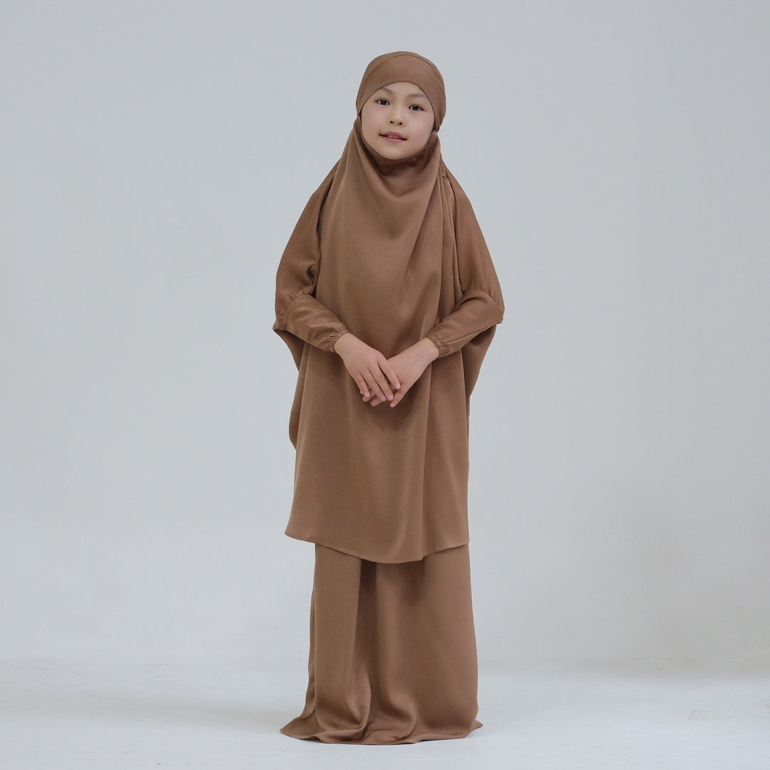 Get trendy with Nabela Kids Jilbab Set - Honey - Skirts available at Voilee NY. Grab yours for $44.90 today!