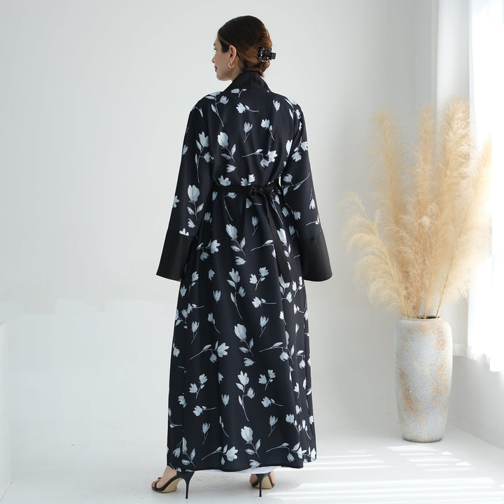 Get trendy with Flora 2-Piece Abaya Set - Black -  available at Voilee NY. Grab yours for $89.90 today!