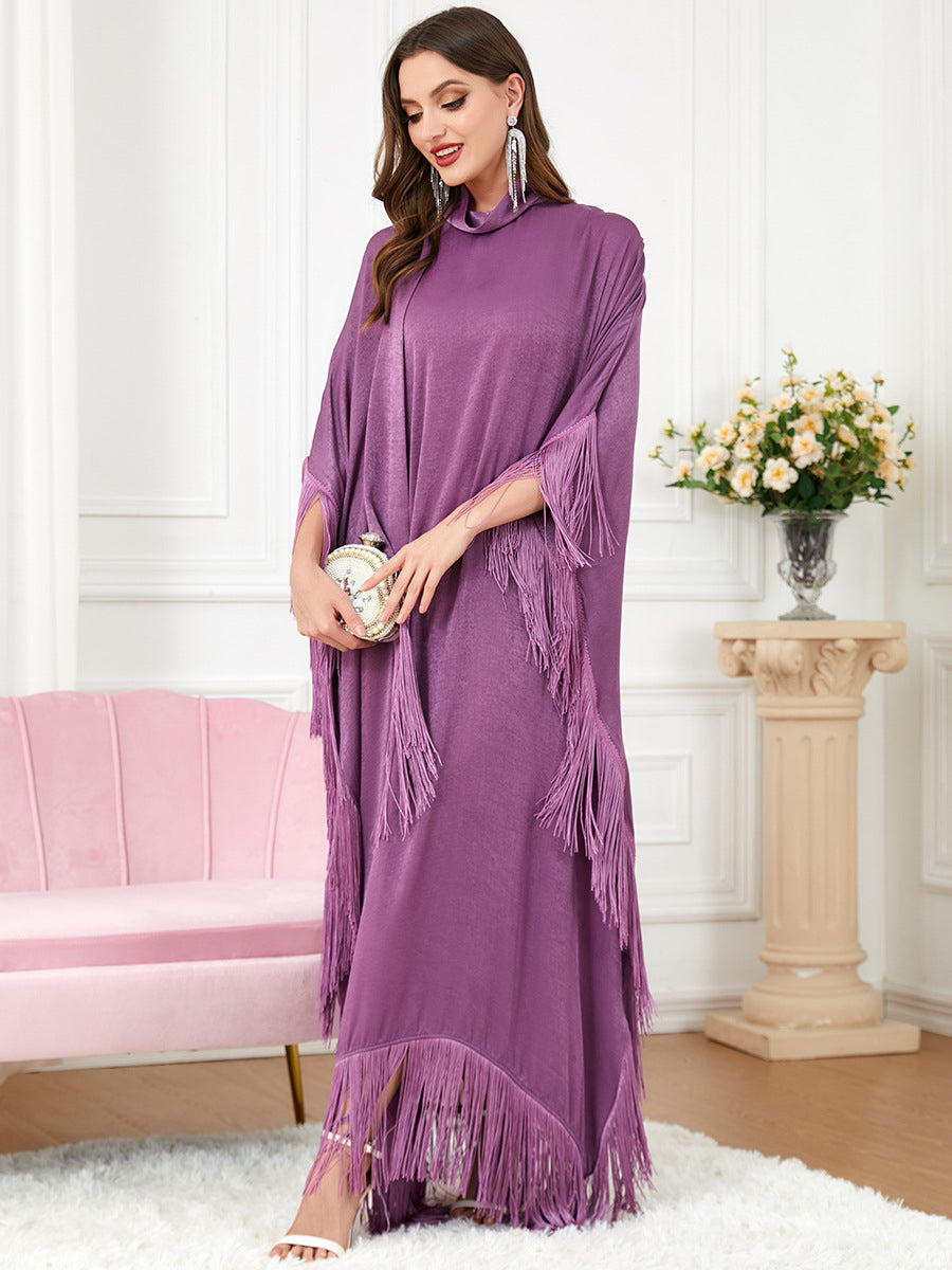 Get trendy with Marida Fringe Loungewear - Purple - Dresses available at Voilee NY. Grab yours for $74.90 today!