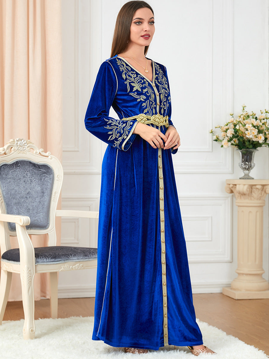 Get trendy with Diana Royal Velvet Kaftan - Limited - Dresses available at Voilee NY. Grab yours for $99.90 today!