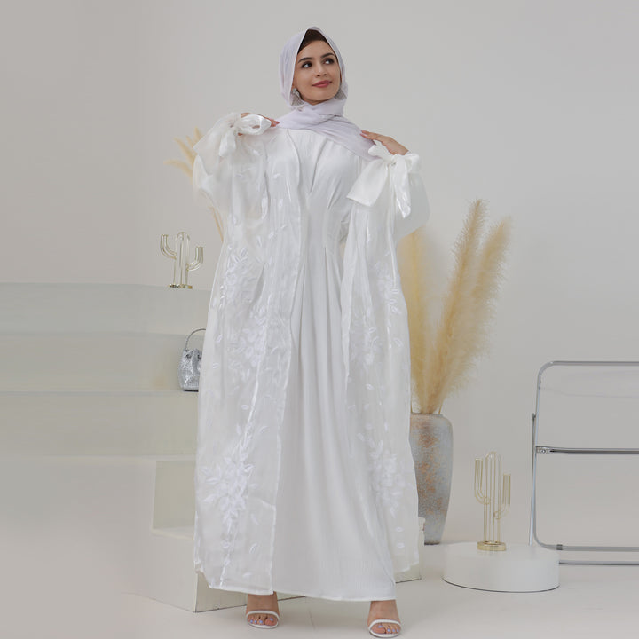 Get trendy with Daniella White Abaya - Dresses available at Voilee NY. Grab yours for $74.90 today!