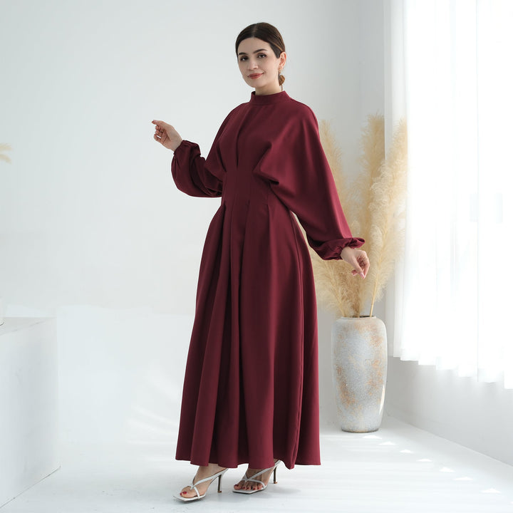 Get trendy with Madison Long Sleeve Maxi Dress - Wine - Dresses available at Voilee NY. Grab yours for $59.90 today!