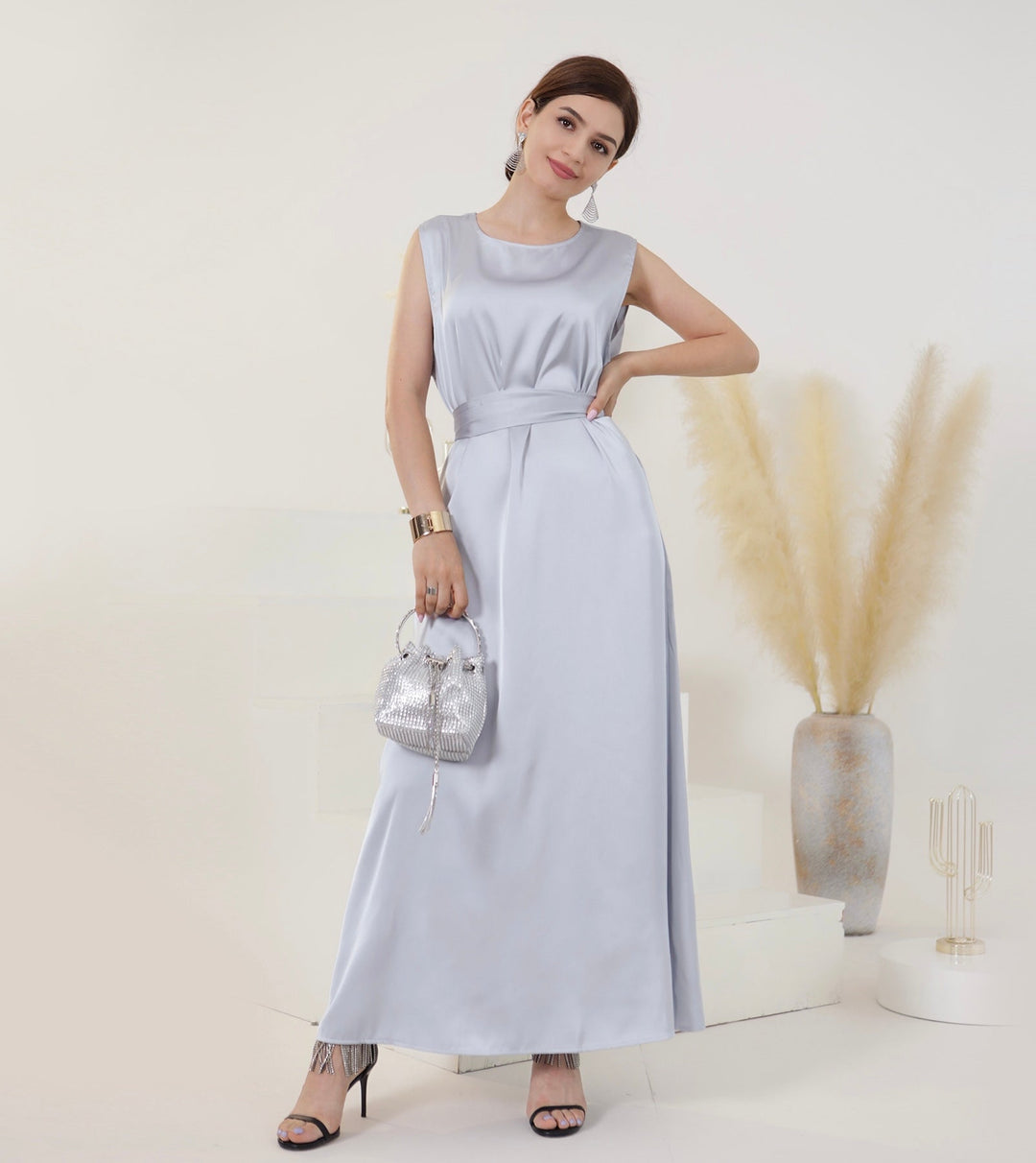 Get trendy with Lola  3-piece Set - Silver - Dresses available at Voilee NY. Grab yours for $110 today!