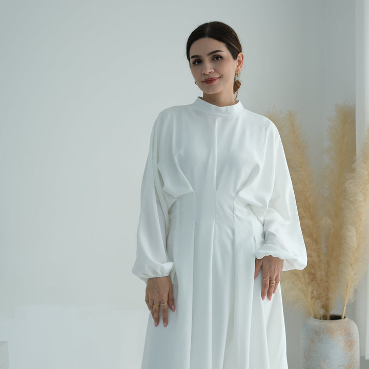 Get trendy with Madison Long Sleeve Maxi Dress - White - Dresses available at Voilee NY. Grab yours for $59.90 today!