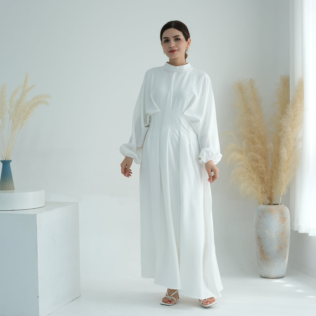 Get trendy with Madison Long Sleeve Maxi Dress - White - Dresses available at Voilee NY. Grab yours for $59.90 today!