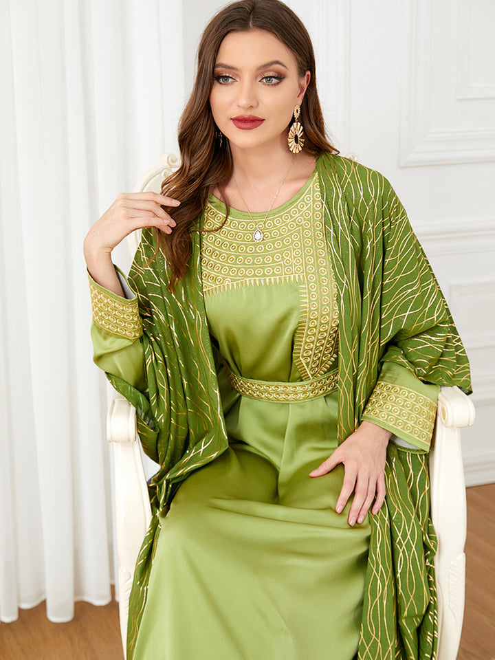 Get trendy with Farah Kaftan - Green - Dresses available at Voilee NY. Grab yours for $120 today!