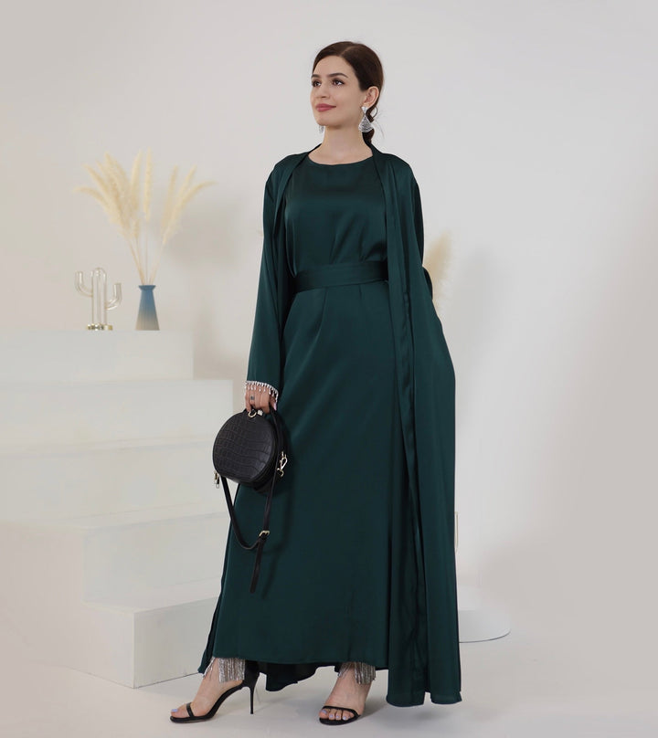 Get trendy with Lola  3-piece Set - Emerald - Dresses available at Voilee NY. Grab yours for $110 today!
