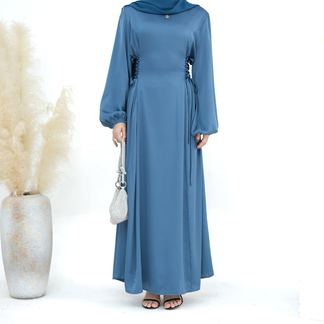 Get trendy with Sandra Long Sleeve Maxi Dress - Blue - Dresses available at Voilee NY. Grab yours for $59.90 today!
