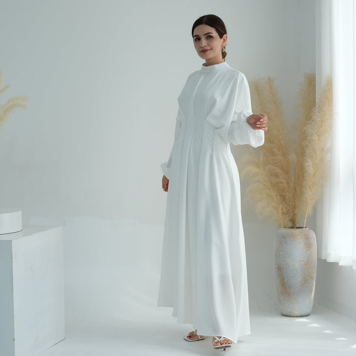 Get trendy with Madison Long Sleeve Maxi Dress - White - Dresses available at Voilee NY. Grab yours for $59.90 today!