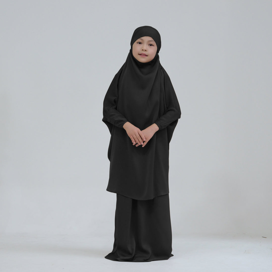 Get trendy with Nabela Kids Jilbab Set - Black - Skirts available at Voilee NY. Grab yours for $44.90 today!