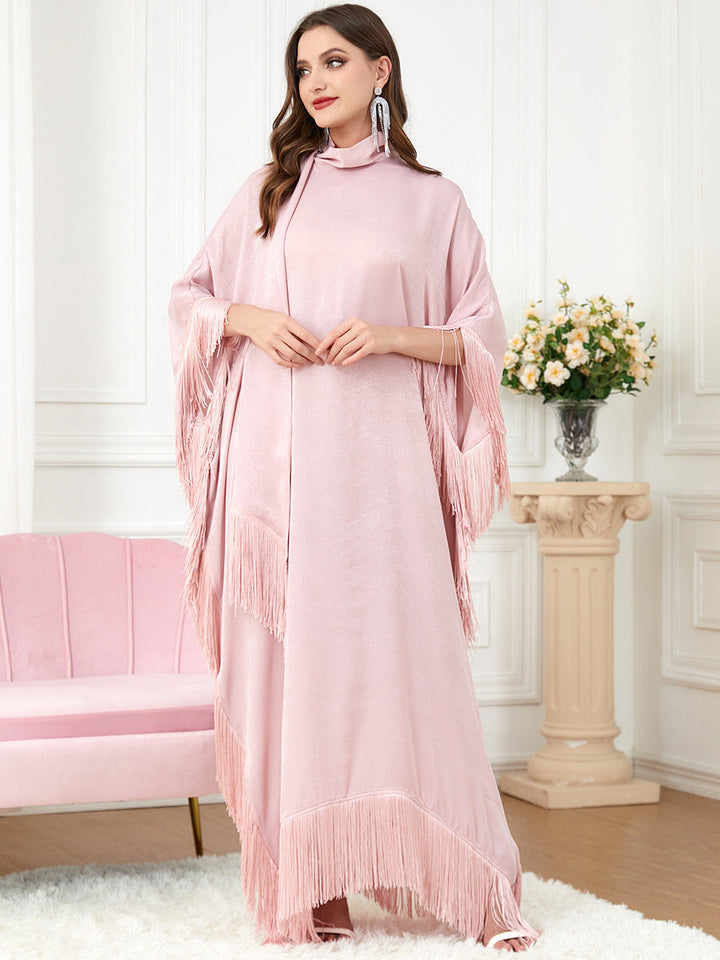 Get trendy with Marida Fringe Loungewear - Pink - Dresses available at Voilee NY. Grab yours for $74.90 today!