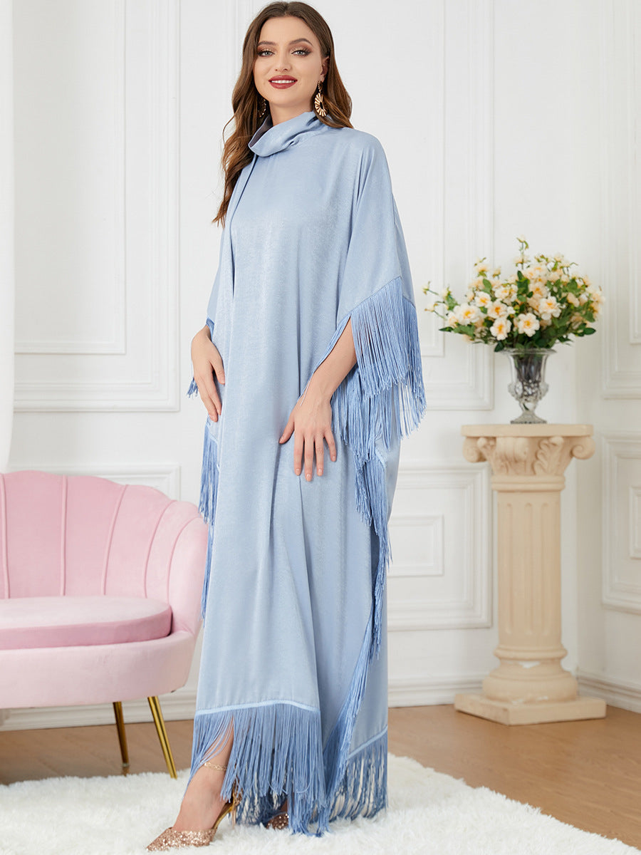 Marida Fringe Loungewear - Blue Dresses from Voilee NY