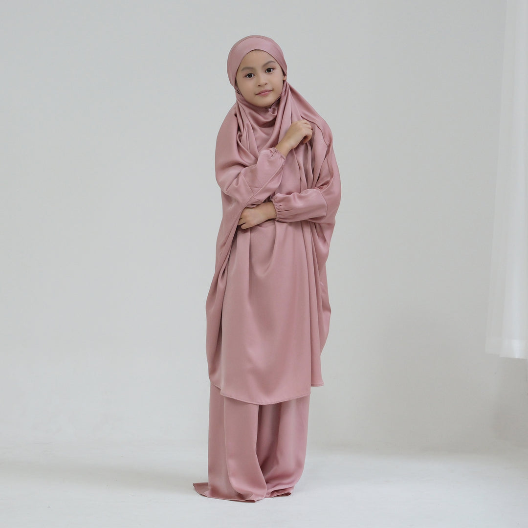 Get trendy with Nabela Kids Jilbab Set - Pink - Skirts available at Voilee NY. Grab yours for $44.90 today!