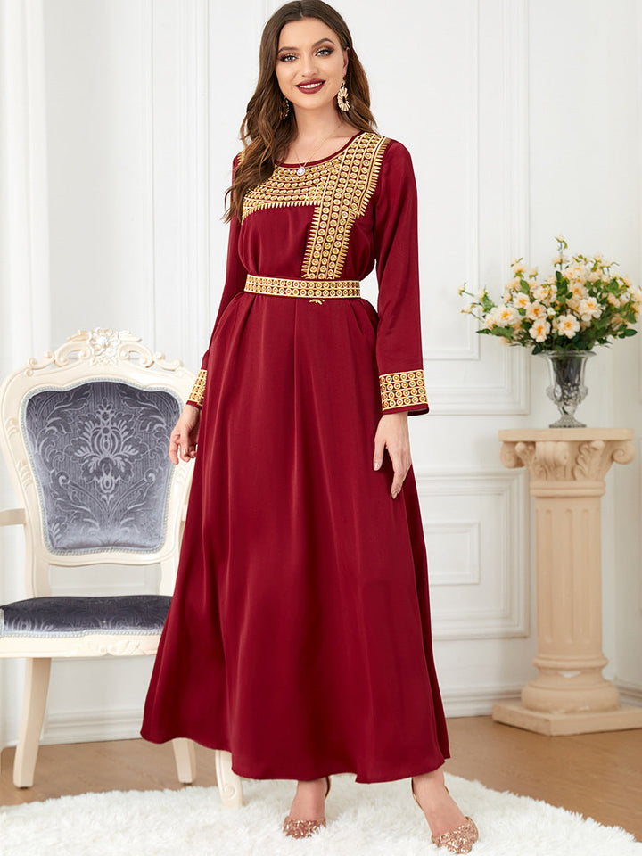 Get trendy with Farah Kaftan - Red - Dresses available at Voilee NY. Grab yours for $120 today!