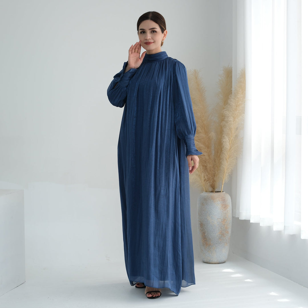 Get trendy with Indira Sparkles Long Sleeve Maxi Dress - Blue - Dresses available at Voilee NY. Grab yours for $69.90 today!