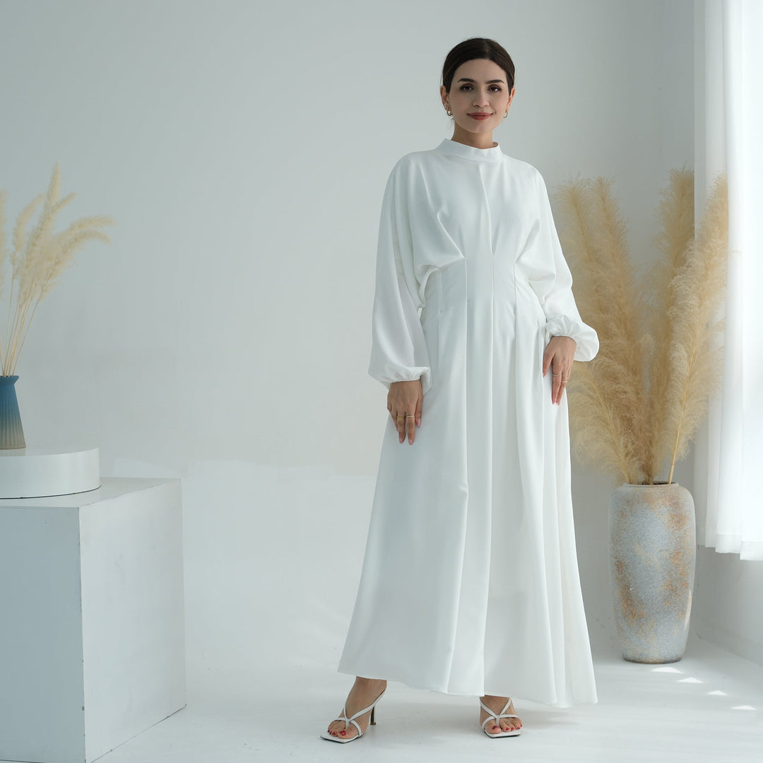 Get trendy with Madison Long Sleeve Maxi Dress - White - Dresses available at Voilee NY. Grab yours for $59.90 today!