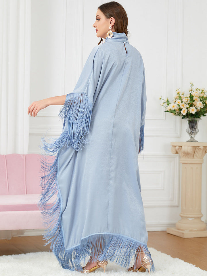 Get trendy with Marida Fringe Loungewear - Blue - Dresses available at Voilee NY. Grab yours for $74.90 today!