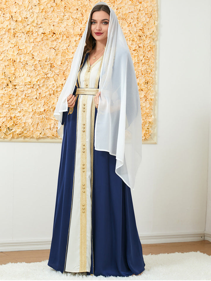 Get trendy with Yasmin Kaftan - Navy - Dresses available at Voilee NY. Grab yours for $120 today!