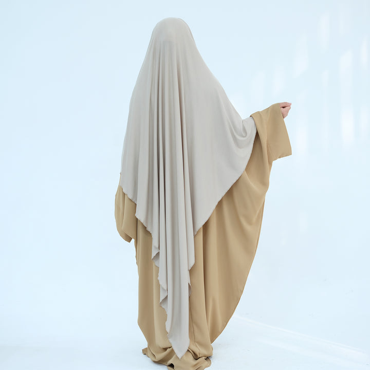 Get trendy with Modal Maxi Khimar - Beige - Hijab available at Voilee NY. Grab yours for $39.90 today!