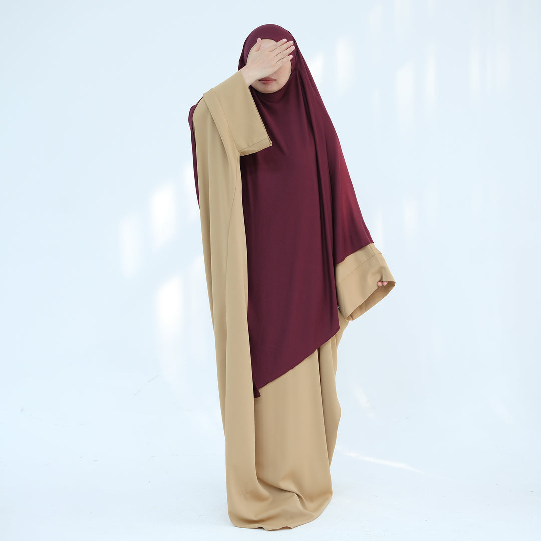 Get trendy with Modal Maxi Khimar - Wine - Hijab available at Voilee NY. Grab yours for $39.90 today!