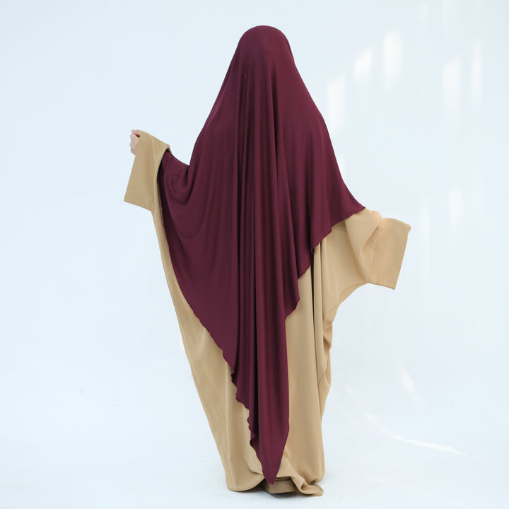 Get trendy with Modal Maxi Khimar - Wine - Hijab available at Voilee NY. Grab yours for $39.90 today!