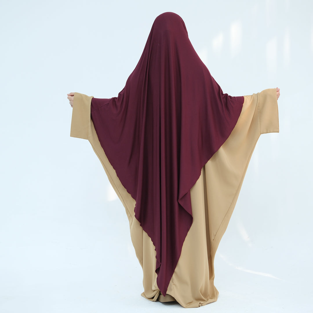 Get trendy with Modal Maxi Khimar - Wine - Hijab available at Voilee NY. Grab yours for $39.90 today!