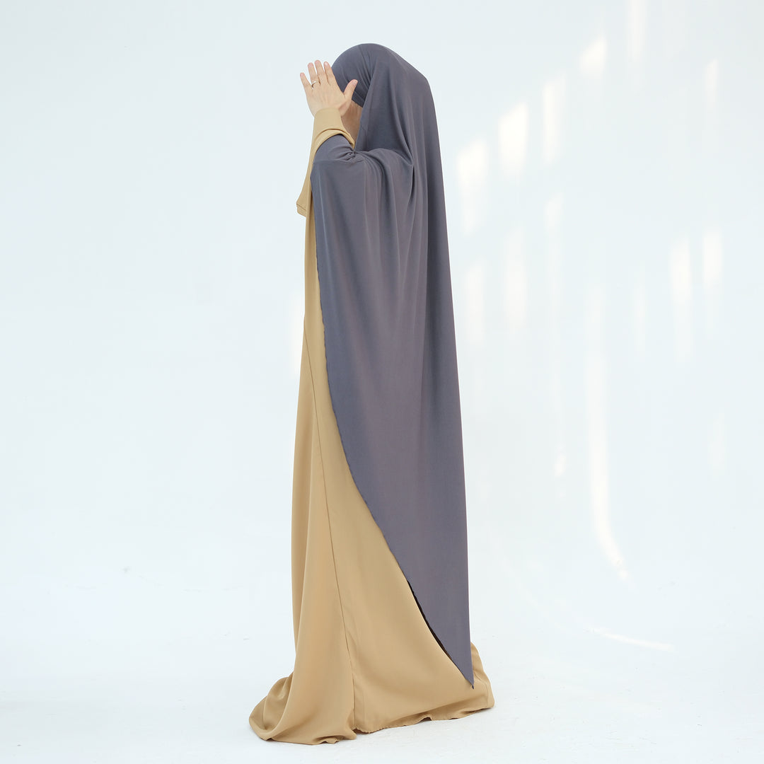 Get trendy with Modal Maxi Khimar - Gray - Hijab available at Voilee NY. Grab yours for $39.90 today!