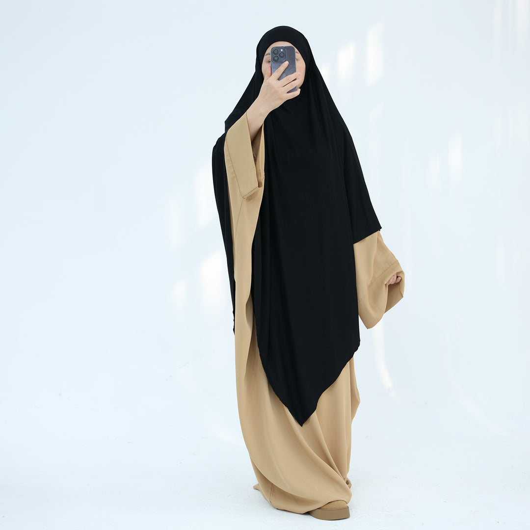 Get trendy with Modal Maxi Khimar - Black - Hijab available at Voilee NY. Grab yours for $39.90 today!