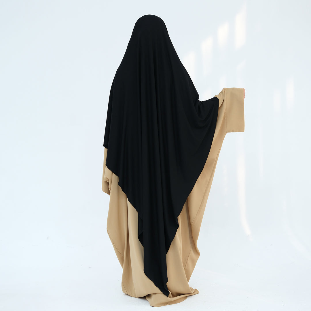 Get trendy with Modal Maxi Khimar - Black - Hijab available at Voilee NY. Grab yours for $39.90 today!