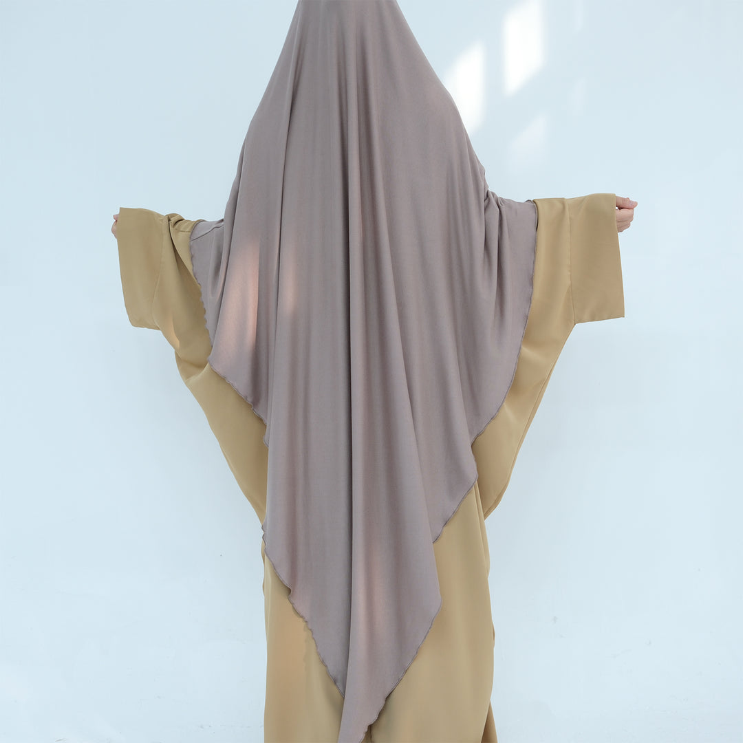 Get trendy with Modal Maxi Khimar - Taupe - Hijab available at Voilee NY. Grab yours for $39.90 today!