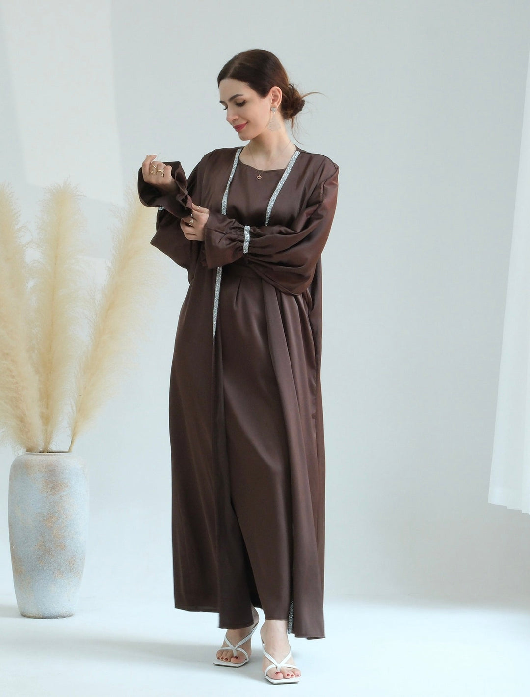 Get trendy with Aria2 Matching 3-piece Set - Chocolate - Dresses available at Voilee NY. Grab yours for $110 today!