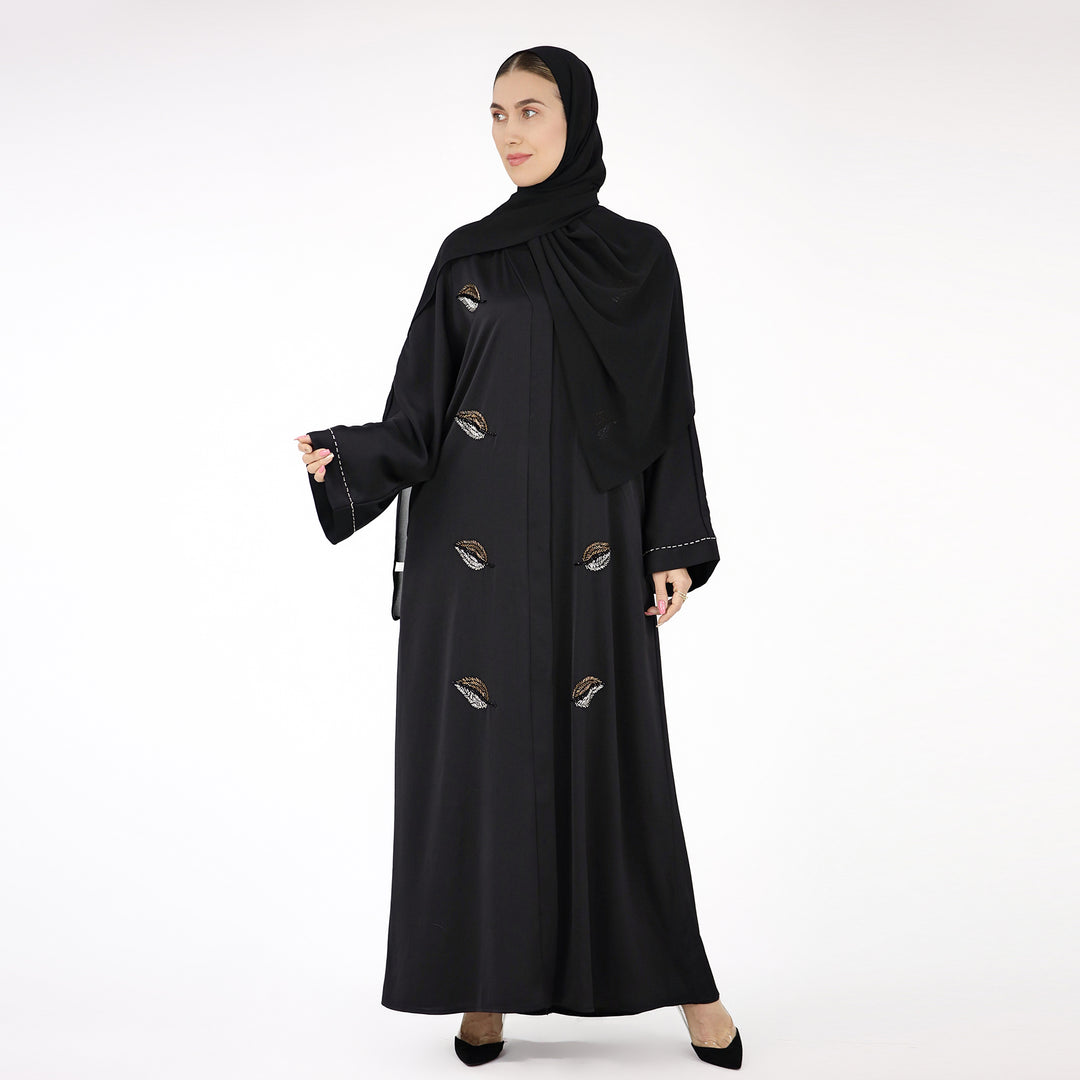 Get trendy with Basma Abaya Set - Black - Dresses available at Voilee NY. Grab yours for $44.99 today!