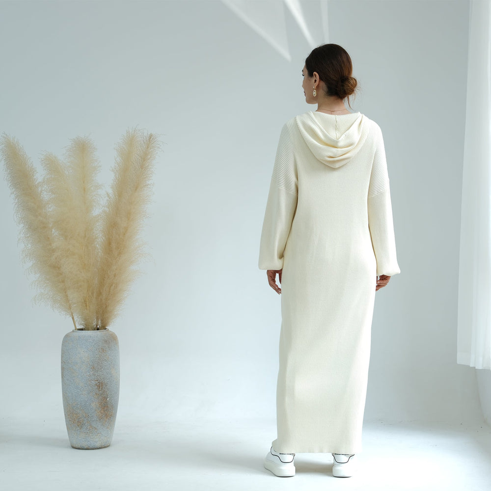 Get trendy with Bell Sleeve Maxi Sweaterdress - Ivory - Sweater available at Voilee NY. Grab yours for $49.99 today!