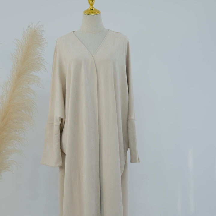 Get trendy with Ellie Suede Cold Weather Duster - Beige - Cardigan available at Voilee NY. Grab yours for $54.90 today!