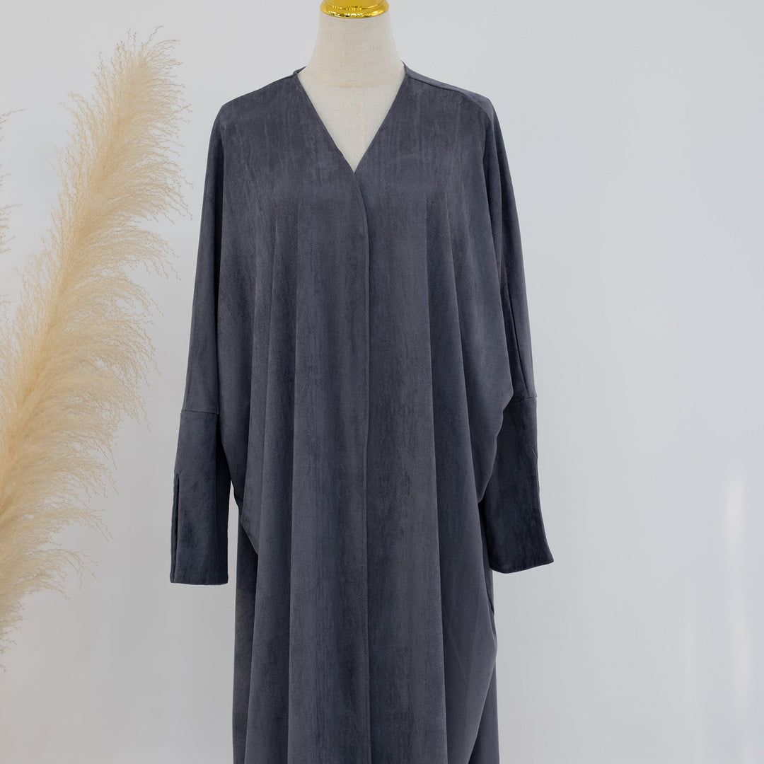Get trendy with Ellie Suede Cold Weather Duster - Gray - Cardigan available at Voilee NY. Grab yours for $54.90 today!