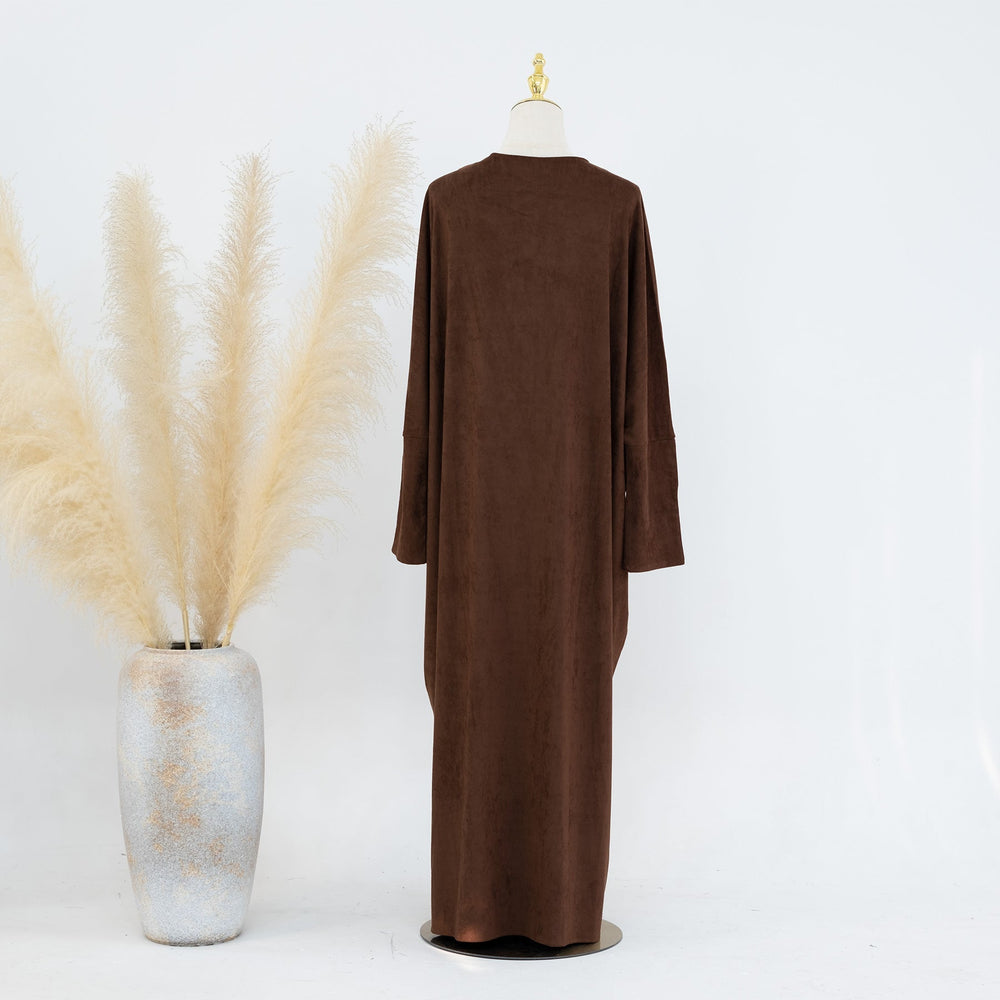Get trendy with Ellie Suede Cold Weather Duster - Brown - Cardigan available at Voilee NY. Grab yours for $54.90 today!