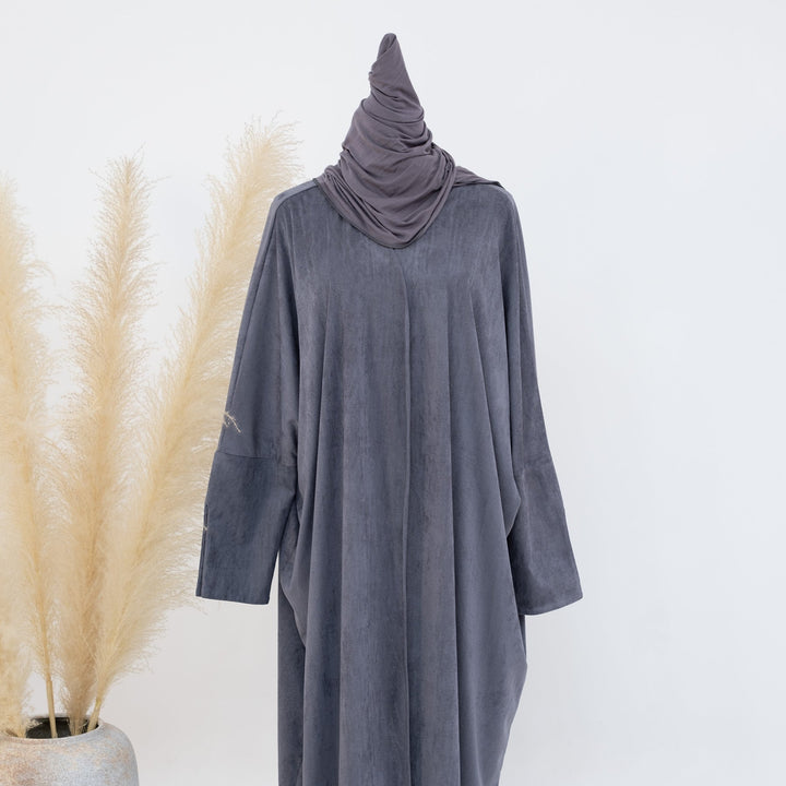 Get trendy with Ellie Suede Cold Weather Duster - Gray - Cardigan available at Voilee NY. Grab yours for $54.90 today!