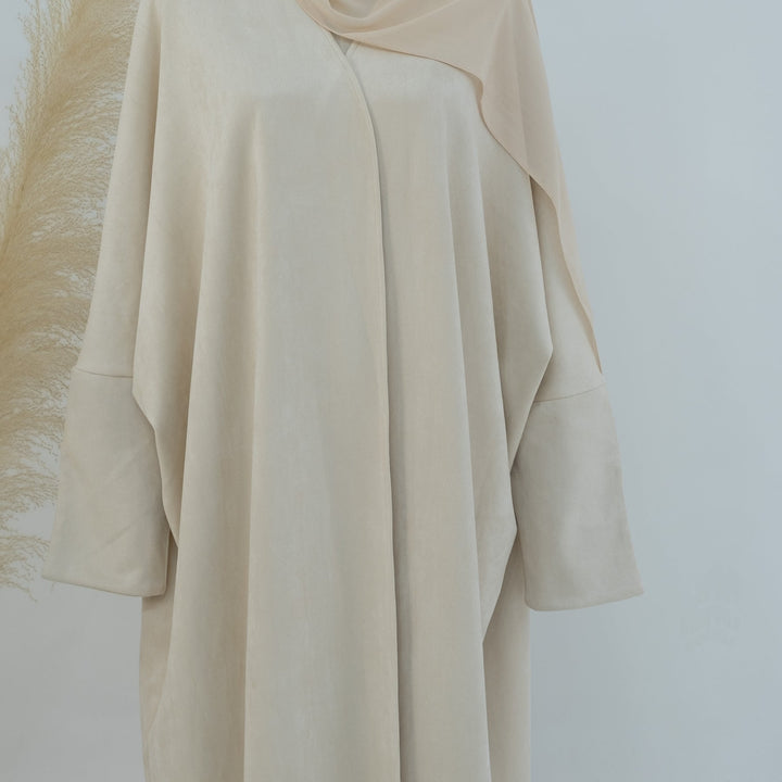 Get trendy with Ellie Suede Cold Weather Duster - Beige - Cardigan available at Voilee NY. Grab yours for $54.90 today!