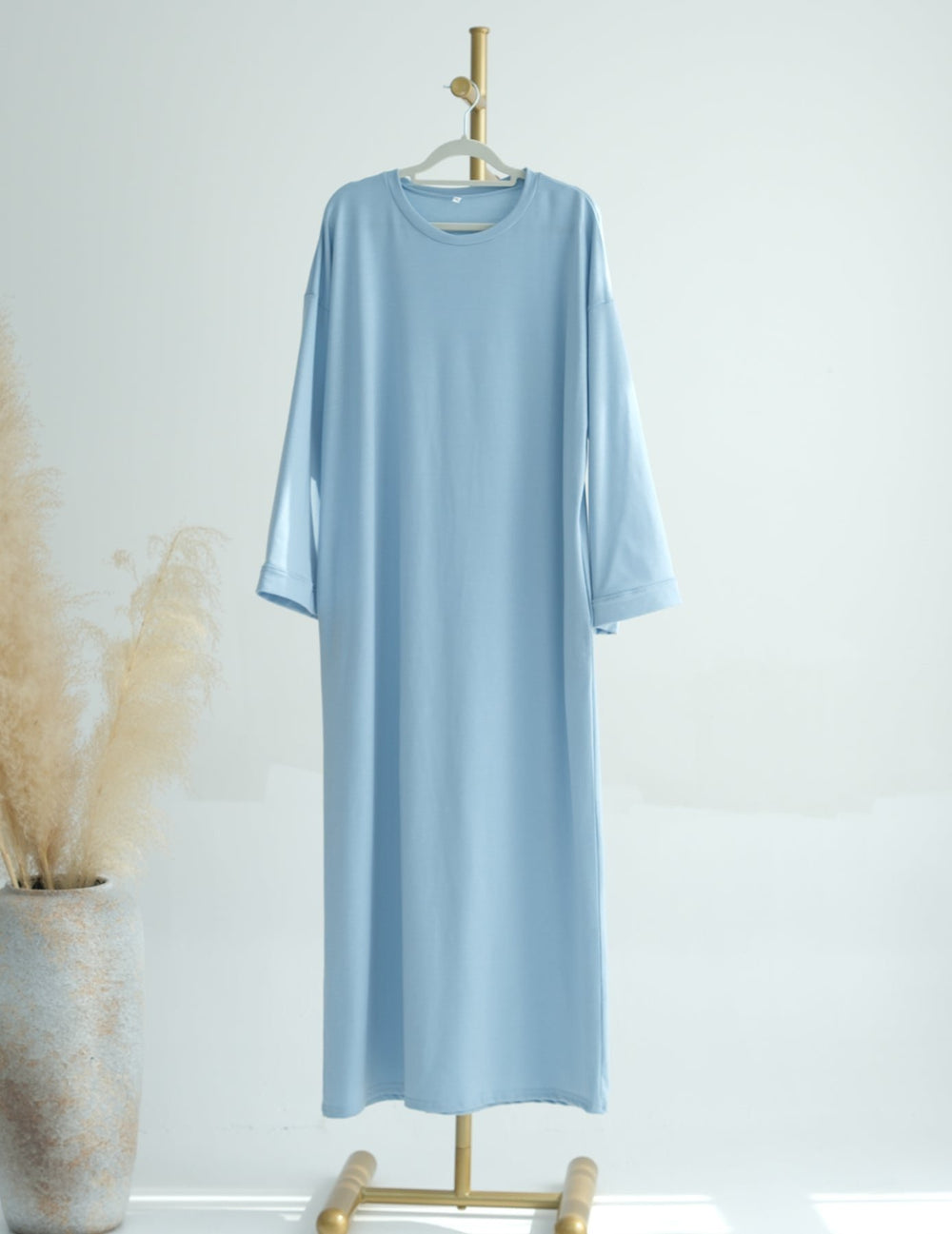 Get trendy with Ava Knit Maxi Dress - Blue - Dresses available at Voilee NY. Grab yours for $52.90 today!