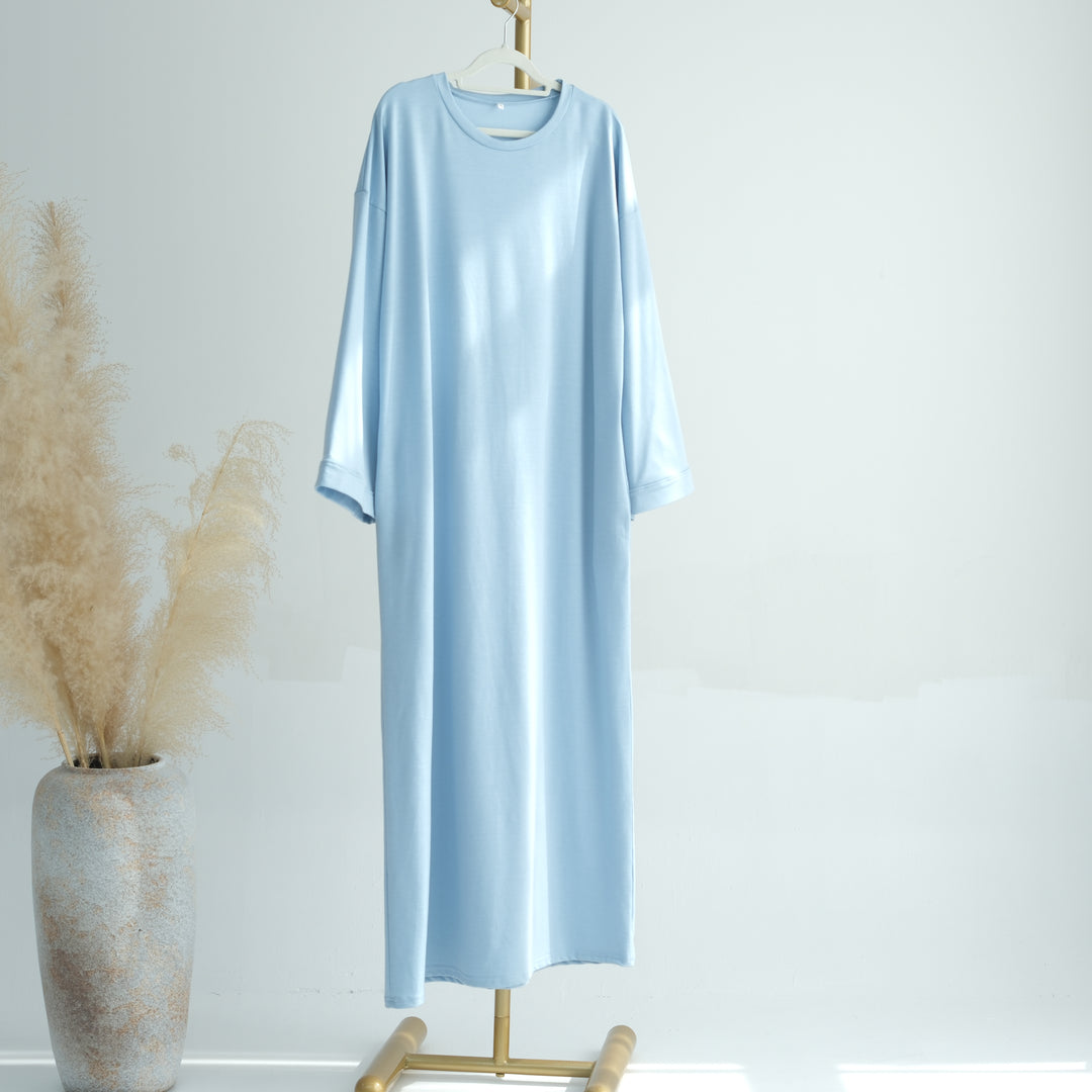 Get trendy with Ava Knit Maxi Dress - Blue - Dresses available at Voilee NY. Grab yours for $52.90 today!