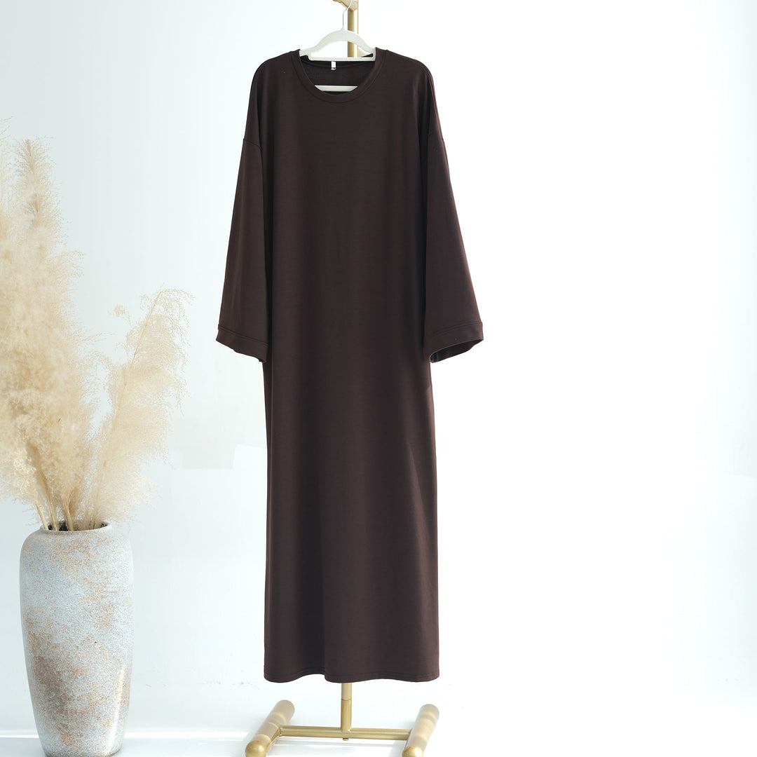 Get trendy with Ava Knit Maxi Dress - Coffee - Dresses available at Voilee NY. Grab yours for $52.90 today!