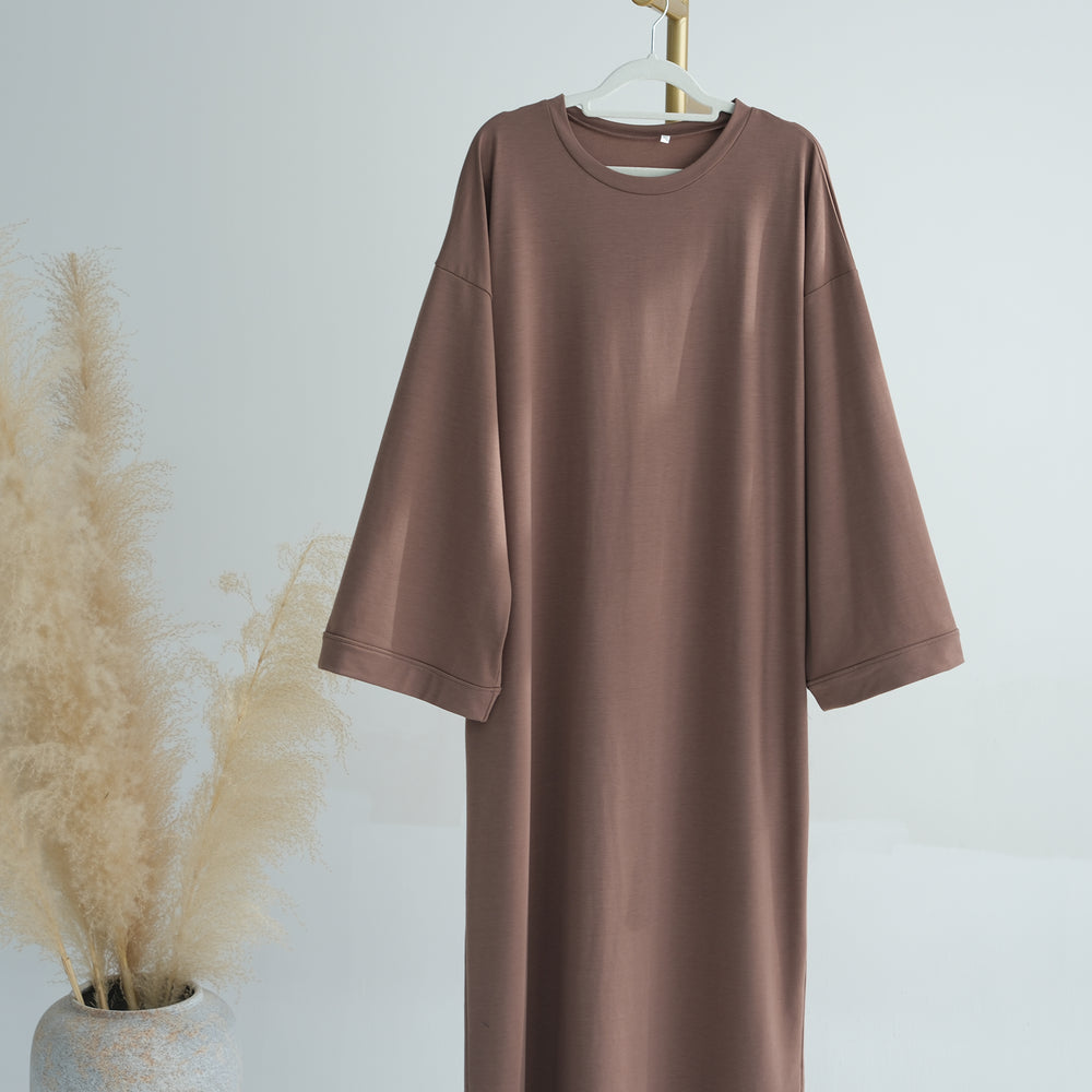 Get trendy with Ava Knit Maxi Dress - Taupe - Dresses available at Voilee NY. Grab yours for $52.90 today!