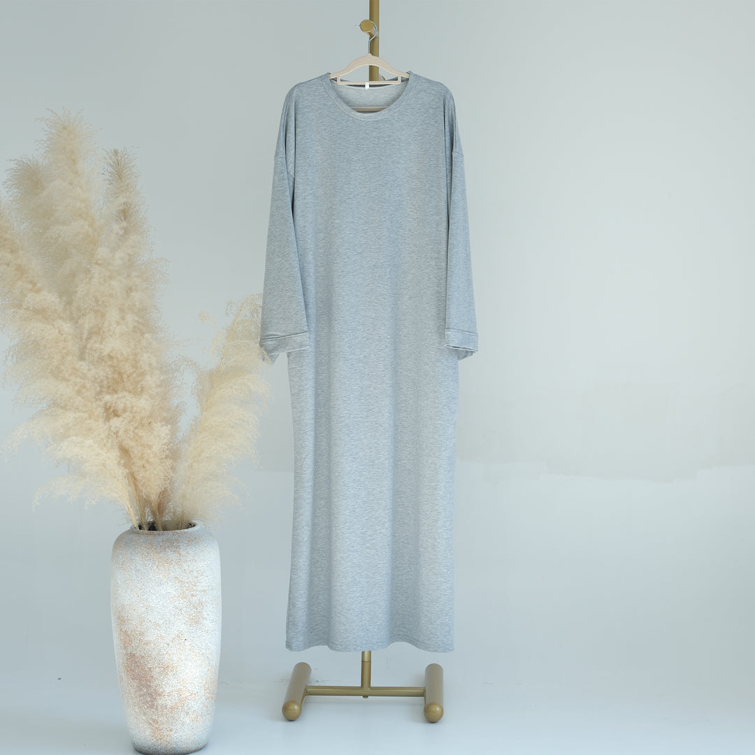 Get trendy with Ava Knit Maxi Dress - Gray - Dresses available at Voilee NY. Grab yours for $52.90 today!
