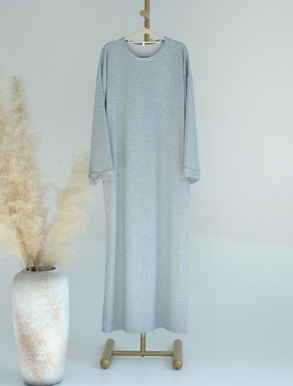 Get trendy with Ava Knit Maxi Dress - Gray - Dresses available at Voilee NY. Grab yours for $52.90 today!