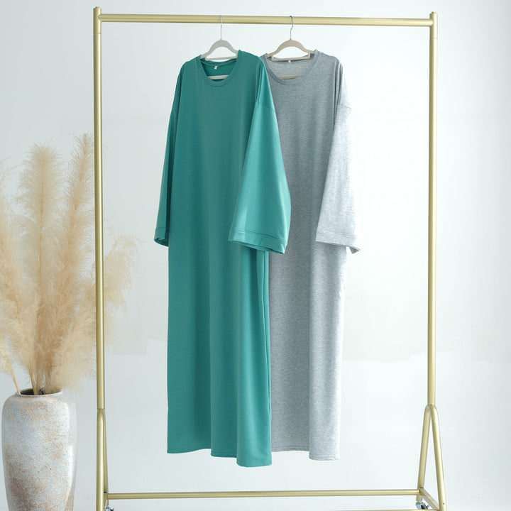 Get trendy with Ava Knit Maxi Dress - Aqua Green - Dresses available at Voilee NY. Grab yours for $52.90 today!