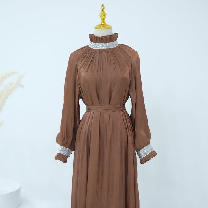 Get trendy with Safardi Maxi Dress - Coffee - Dresses available at Voilee NY. Grab yours for $69.90 today!