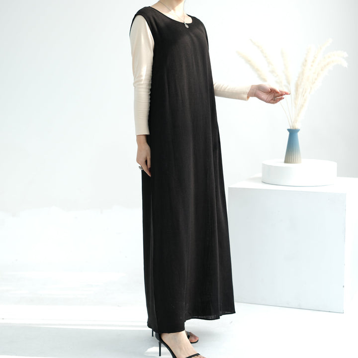 Get trendy with Aviella Linen Set - Black - Dresses available at Voilee NY. Grab yours for $74.90 today!