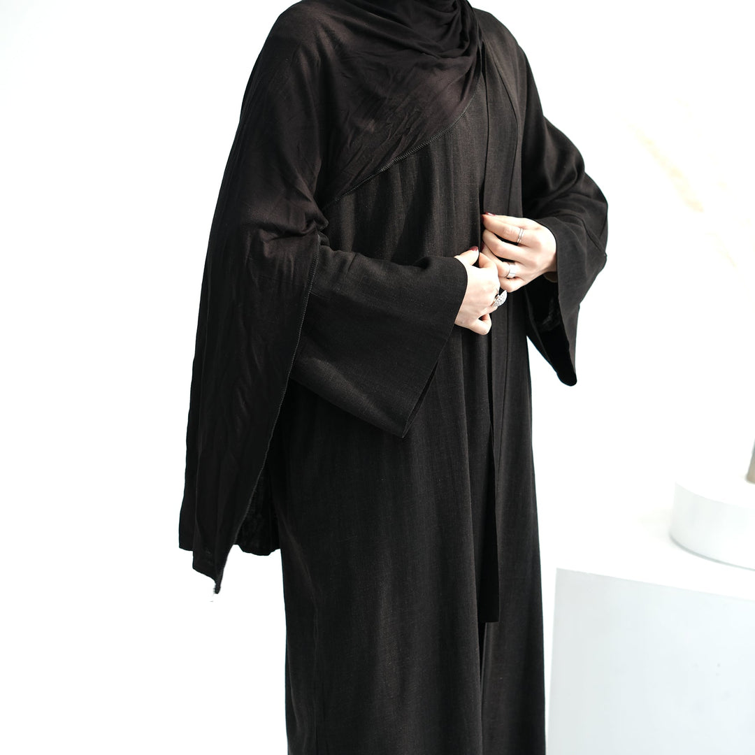 Get trendy with Aviella Linen Set - Black - Dresses available at Voilee NY. Grab yours for $74.90 today!